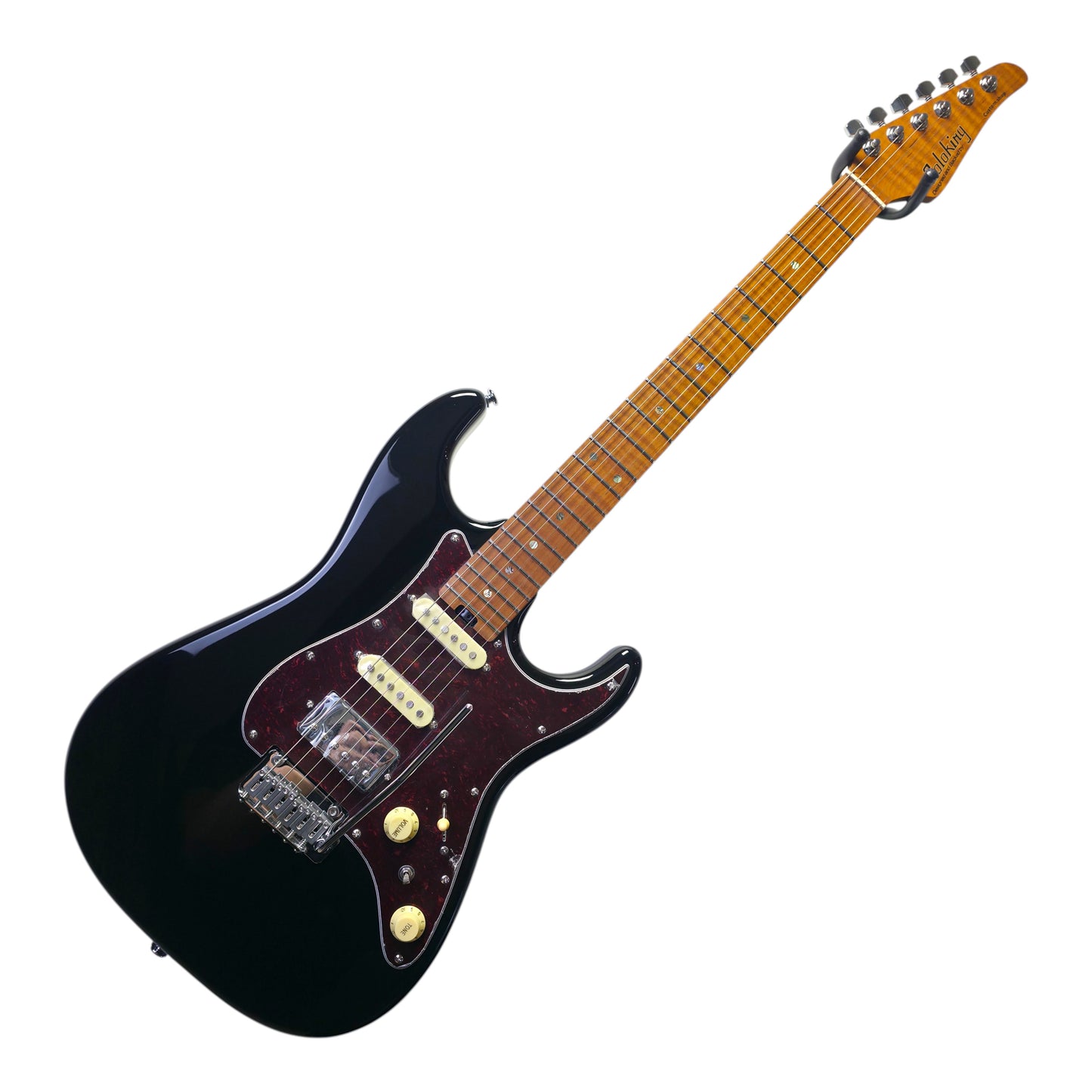 Electric Guitar Soloking Soloking MS-11 Classic with Roasted Flame Maple Neck in Black Nafiri Special Run
