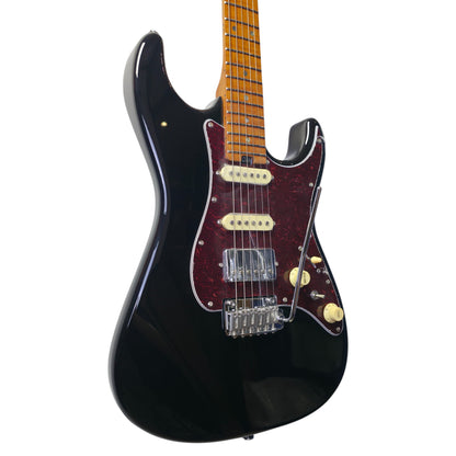 Electric Guitar Soloking Soloking MS-11 Classic with Roasted Flame Maple Neck in Black Nafiri Special Run