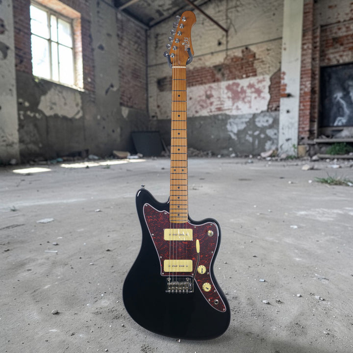 Electric Guitar Jet Guitars JJ-300 P90 BK Free Setup