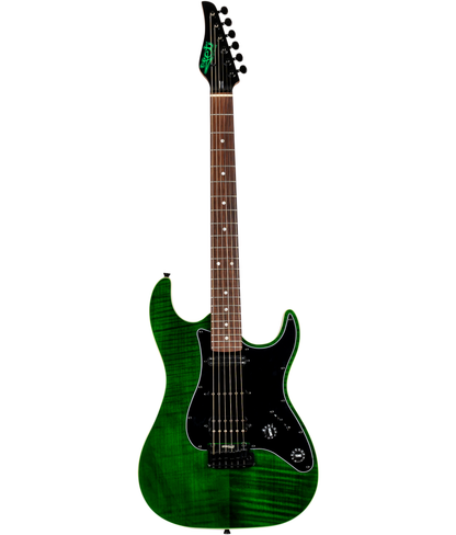 Electric Guitar Jet Guitars JS450 TGR R Transparent Green Free Setup