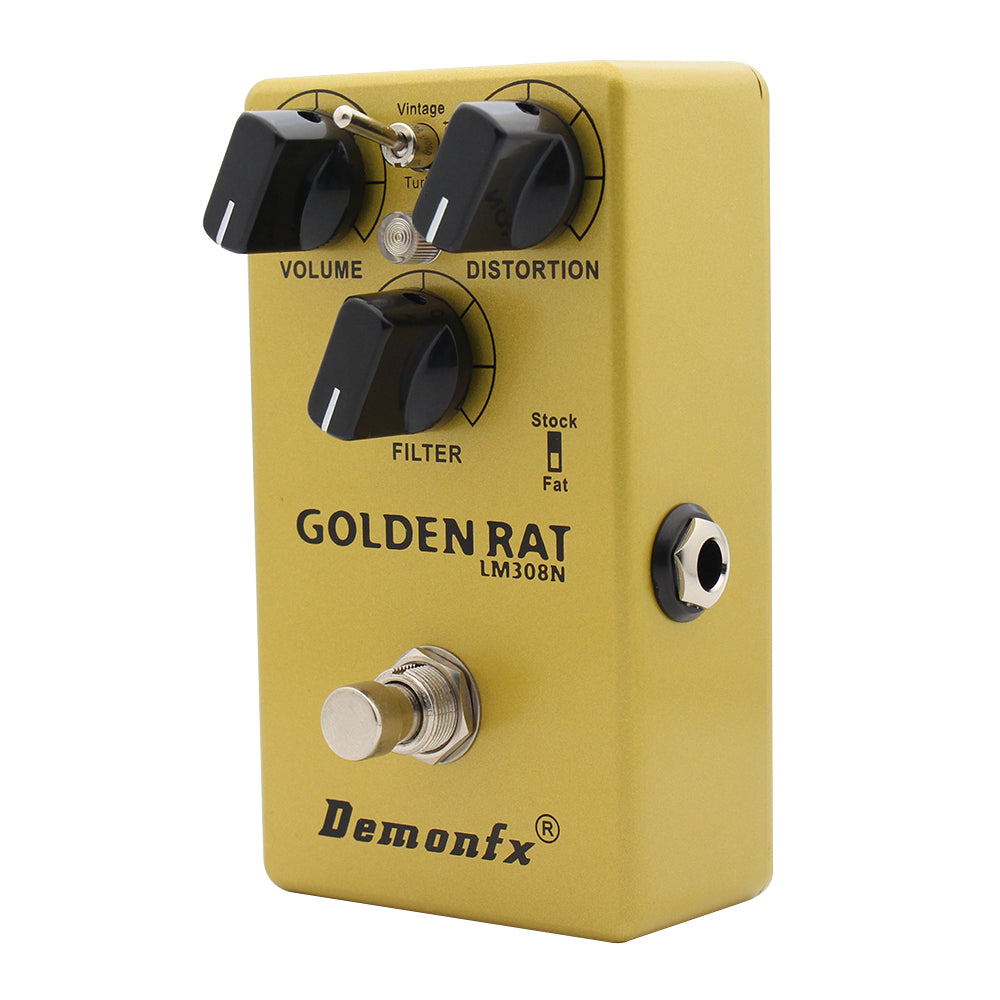 DemonFx Golden Rat Distortion Pro Co RAT Clone Pedal