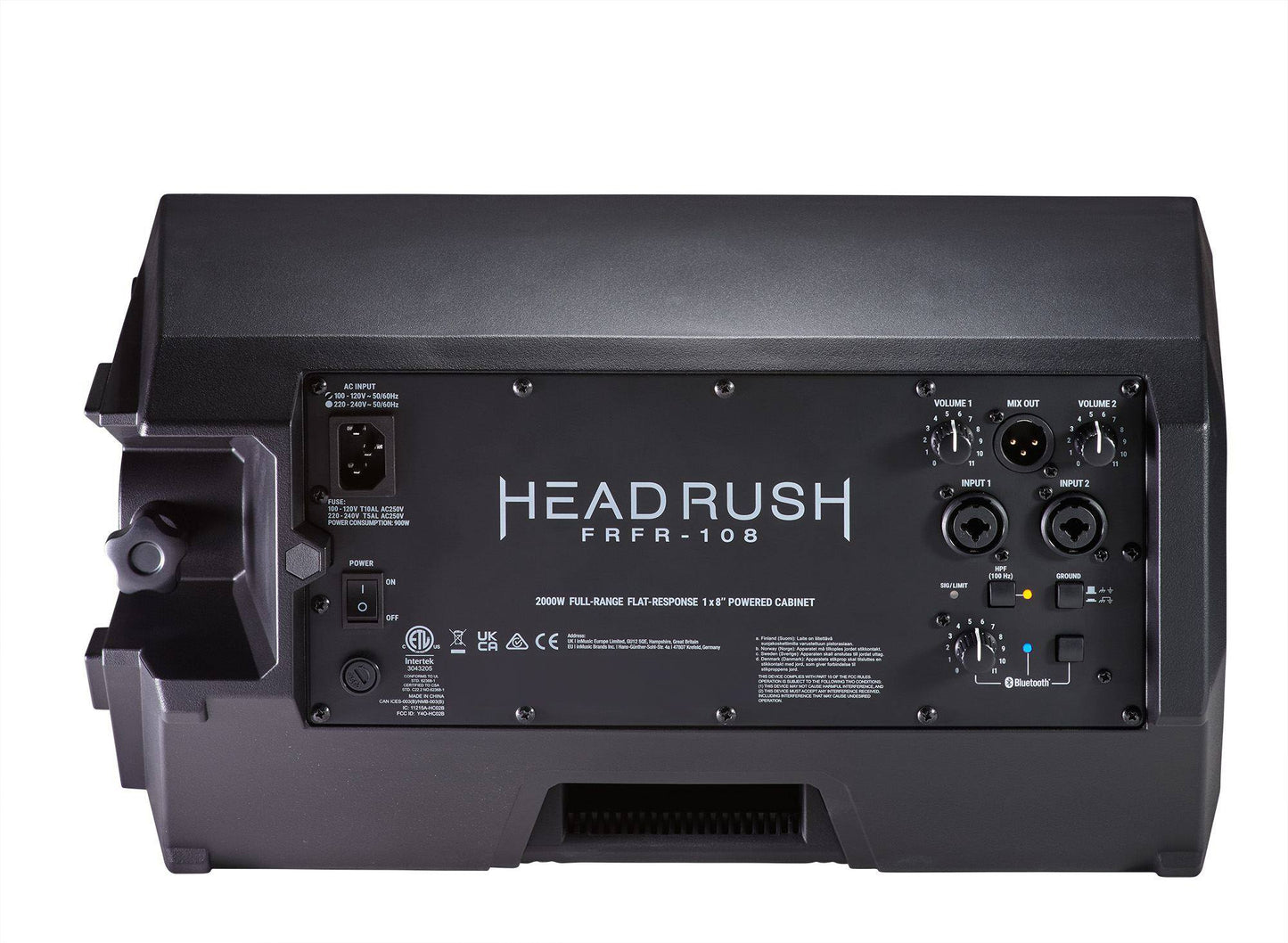 HeadRush FRFR108 MKII Powerful Full Range Flat Response Cabinet for Guitarists and Bassists With Bluetooth B-STOCK