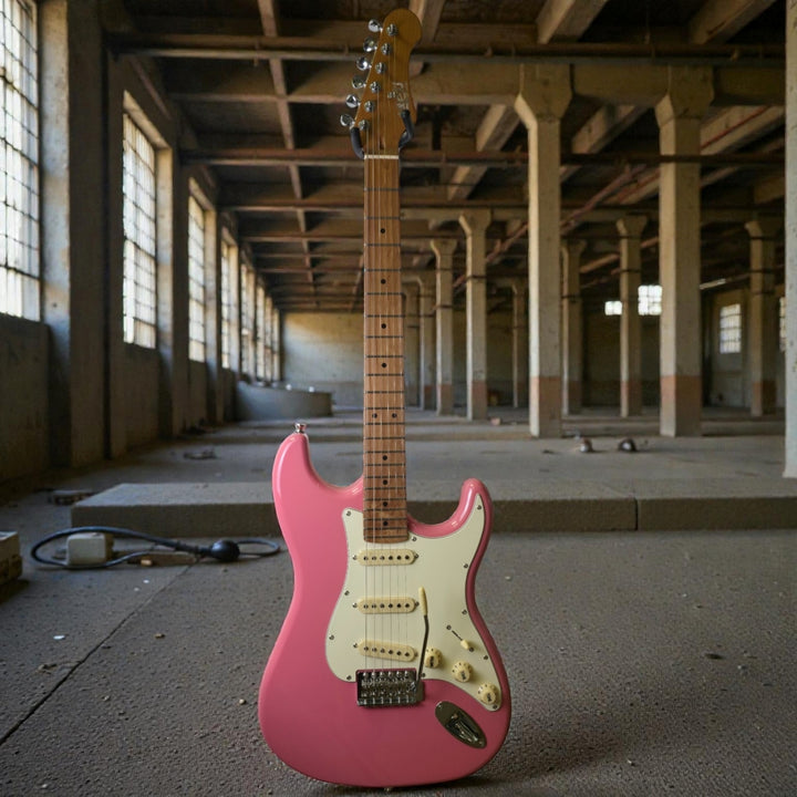 Electric Guitar Jet Guitars JS300 BGD Burgundy Pink Free Setup