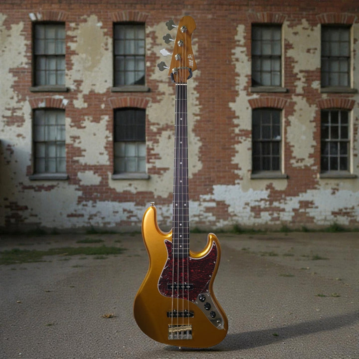 Electric Bass Jet Guitars JJB-300 GD R Free Setup