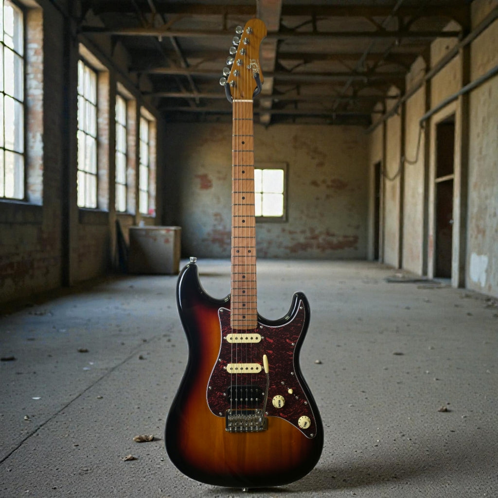 Electric Guitar Jet Guitars JS400 SB Sunburst Free Setup