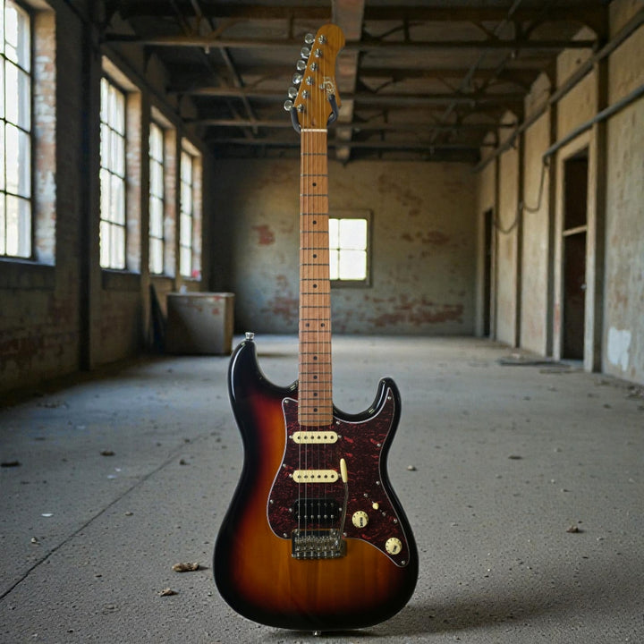 Electric Guitar Jet Guitars JS400 SB Sunburst Free Setup