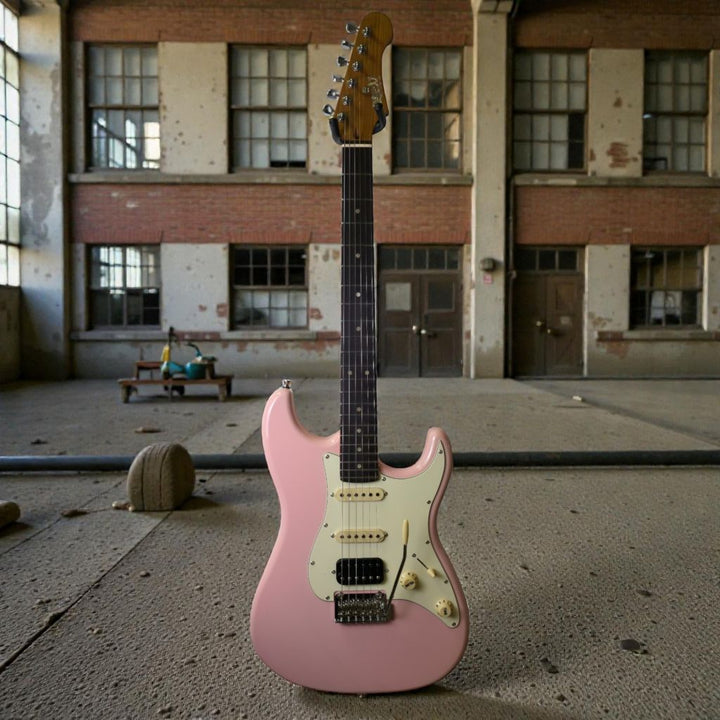 Electric Guitar Jet Guitars JS400 PKR Shell Pink Free Setup