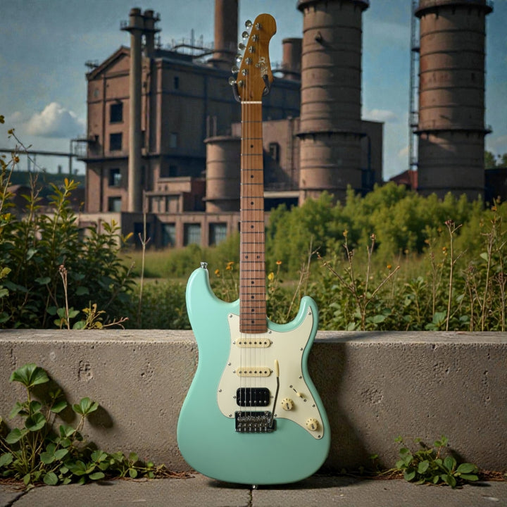 Electric Guitar Jet Guitars JS400 SFG Sea Foam Green Free Setup