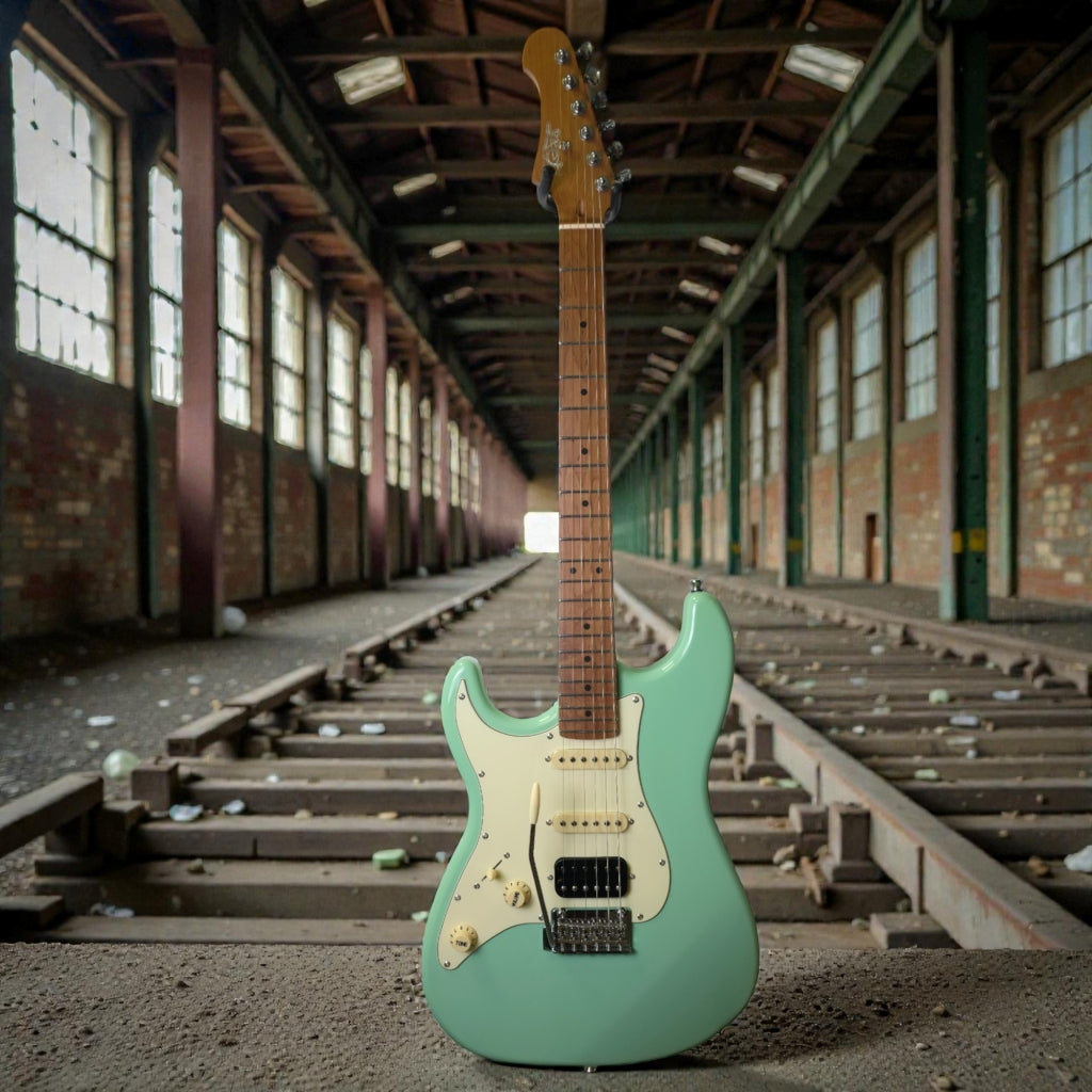 Electric Guitar Jet Guitars JS400 SFG LH Sea Foam Green Left Handed Free Setup