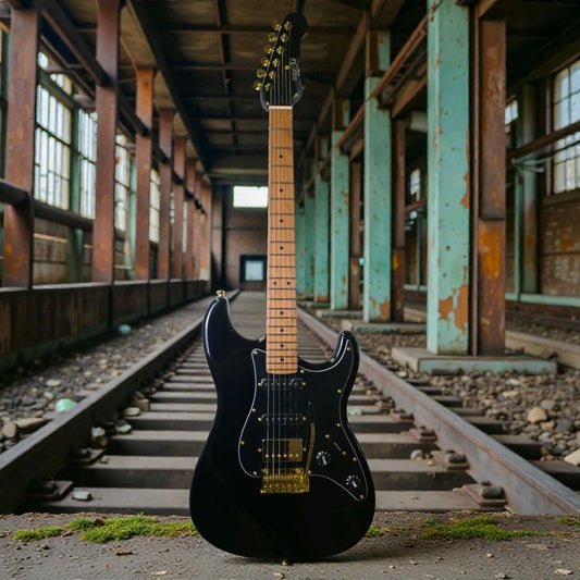 Electric Guitar Jet Guitars JS400 BKG Black Free Setup