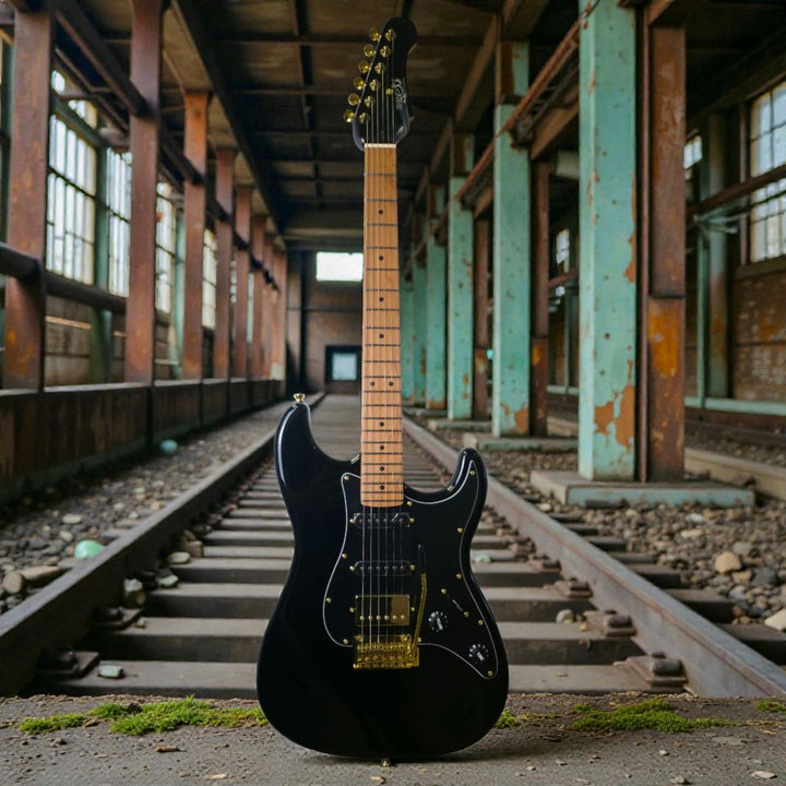 Electric Guitar Jet Guitars JS400 BKG Black Free Setup