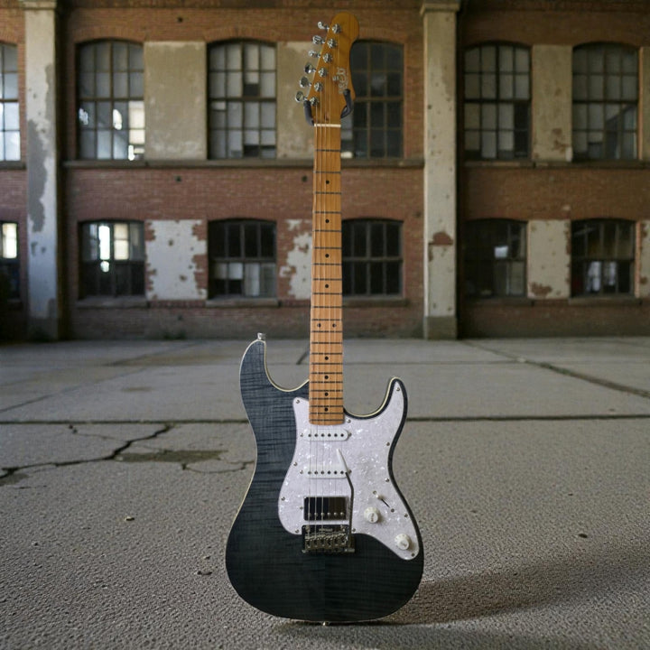 Electric Guitar Jet Guitars JS450 TBK Transparent Black Free Setup