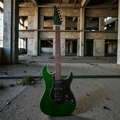 Electric Guitar Jet Guitars JS450 TGR R Transparent Green Free Setup