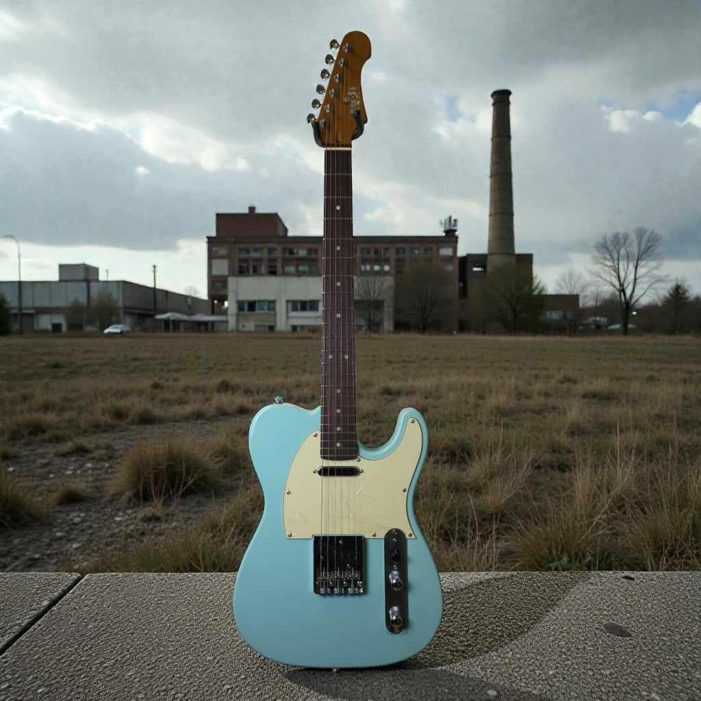 Electric Guitar Jet Guitars JT300 BLR Sonic Blue Free Setup