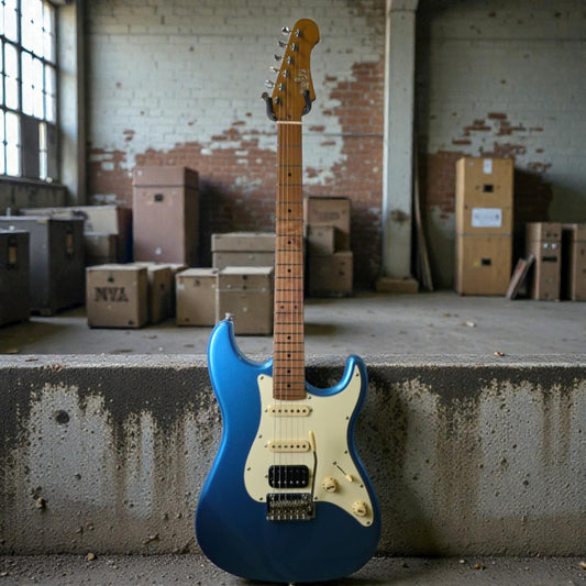 Electric Guitar Jet Guitars JS400 LPB Placid Blue Free Setup