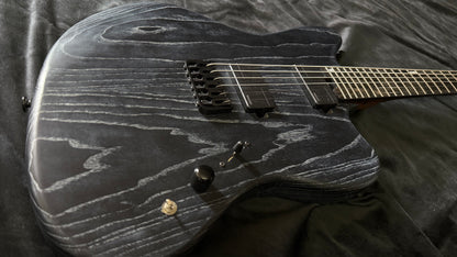 Electric Guitar Soloking MJM-1 Custom Baritone 24 HH (fishman fluence pickups) Black Satin