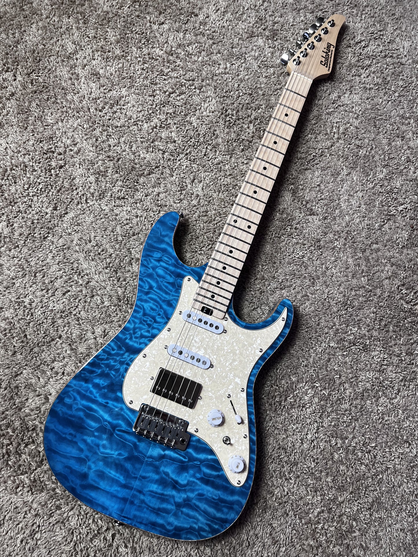 Electric Guitar Soloking MS-1 Classic 22 HSS Lovina Blue Strat Standard Setup