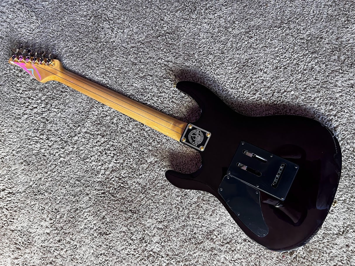 Electric Guitar Soloking SM24302/QM 24 Frets Black Purple Burst Strat Standard Setup