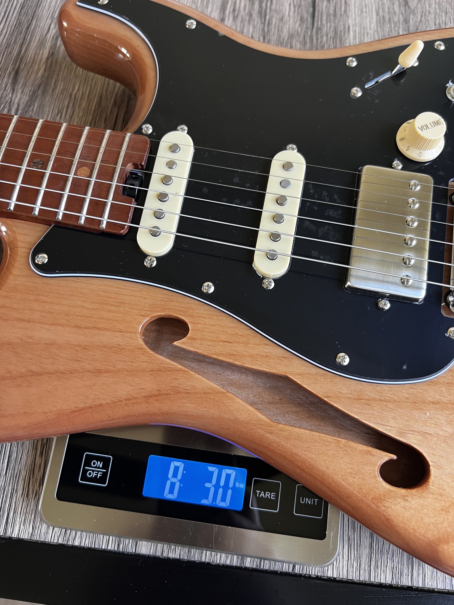 Electric Guitar Soloking S357 HSS Thinline Natural Caramel Strat Standard Setup