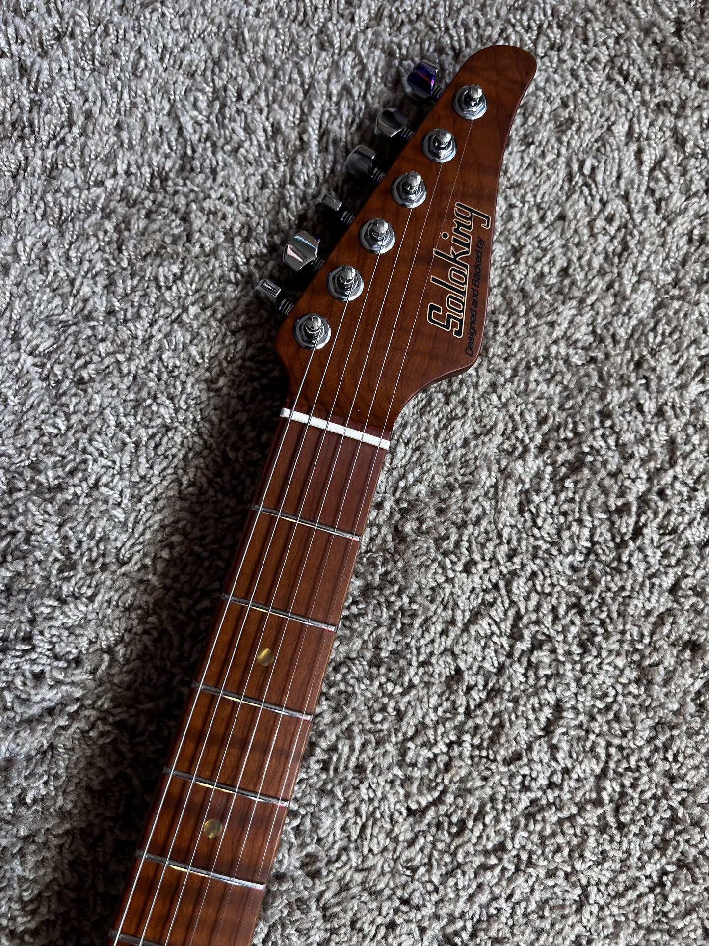 Electric Guitar Soloking S357 HSS Thinline Natural Caramel Strat Standard Setup