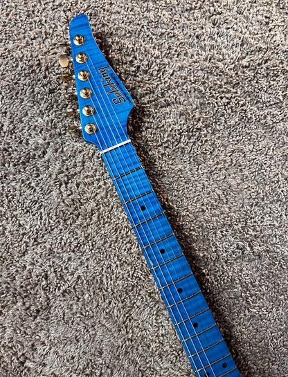Electric Guitar Soloking S357 HSS FMT Ocean Blue Strat Standard Setup