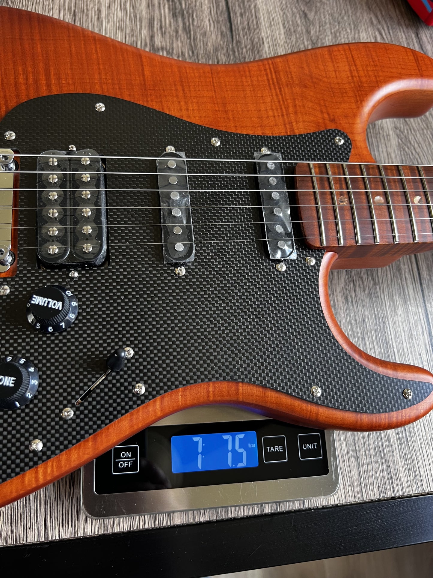 Electric Guitar Soloking MS-1 FM Artisan 22 HSS Caramel Strat Standard Setup