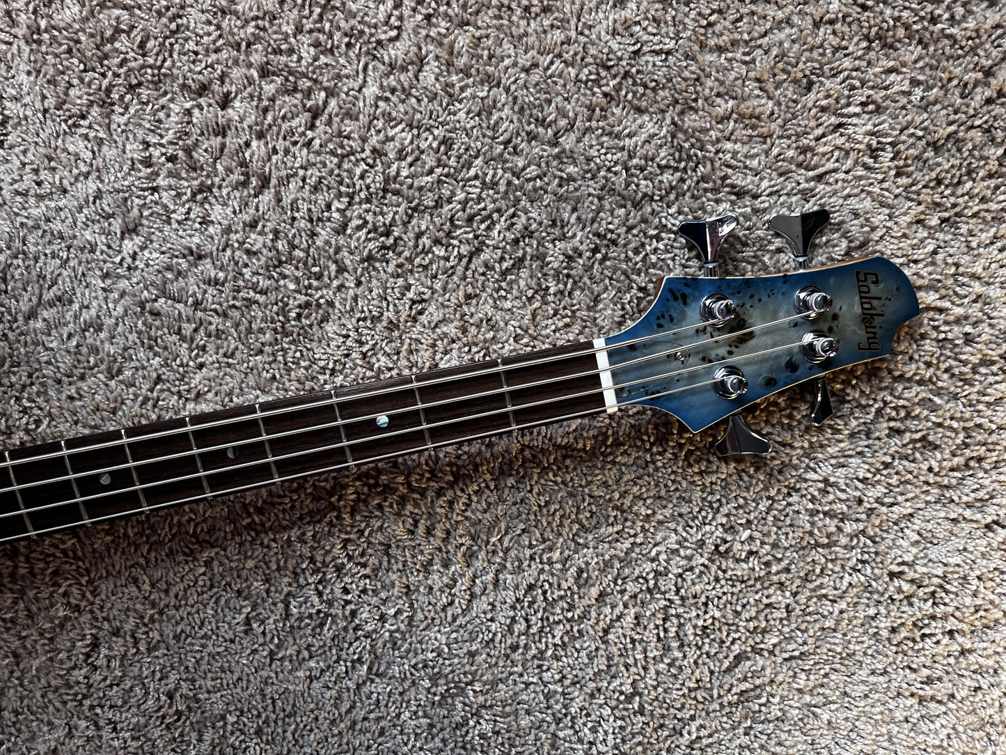 Electric Bass Soloking SWB450 MTBL 4 Strings Poplar Burl Blue Burst Standard Setup