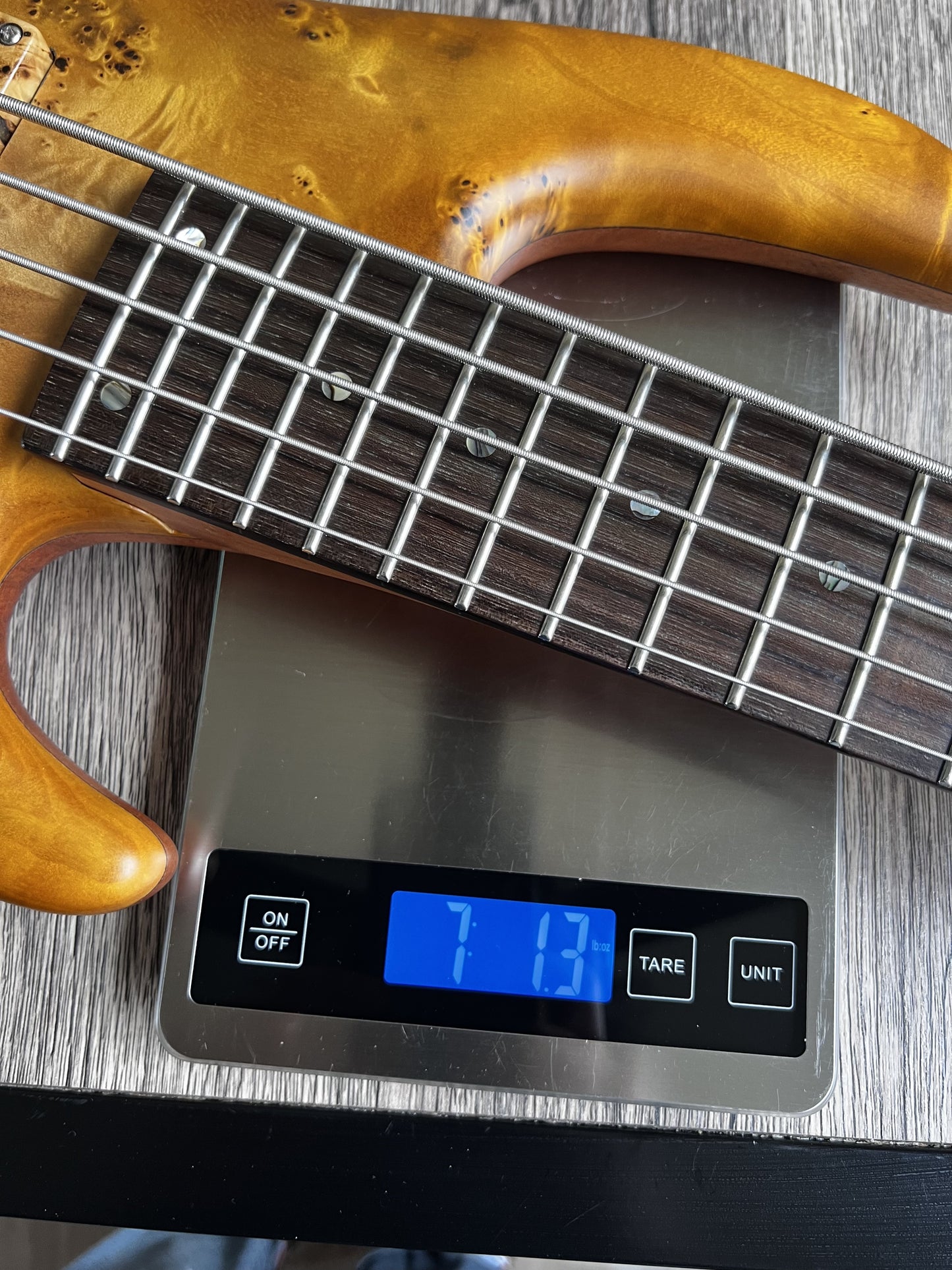 Electric Bass Soloking SWB550 MTAMB 5 Strings Natural Amber Burst Standard Setup