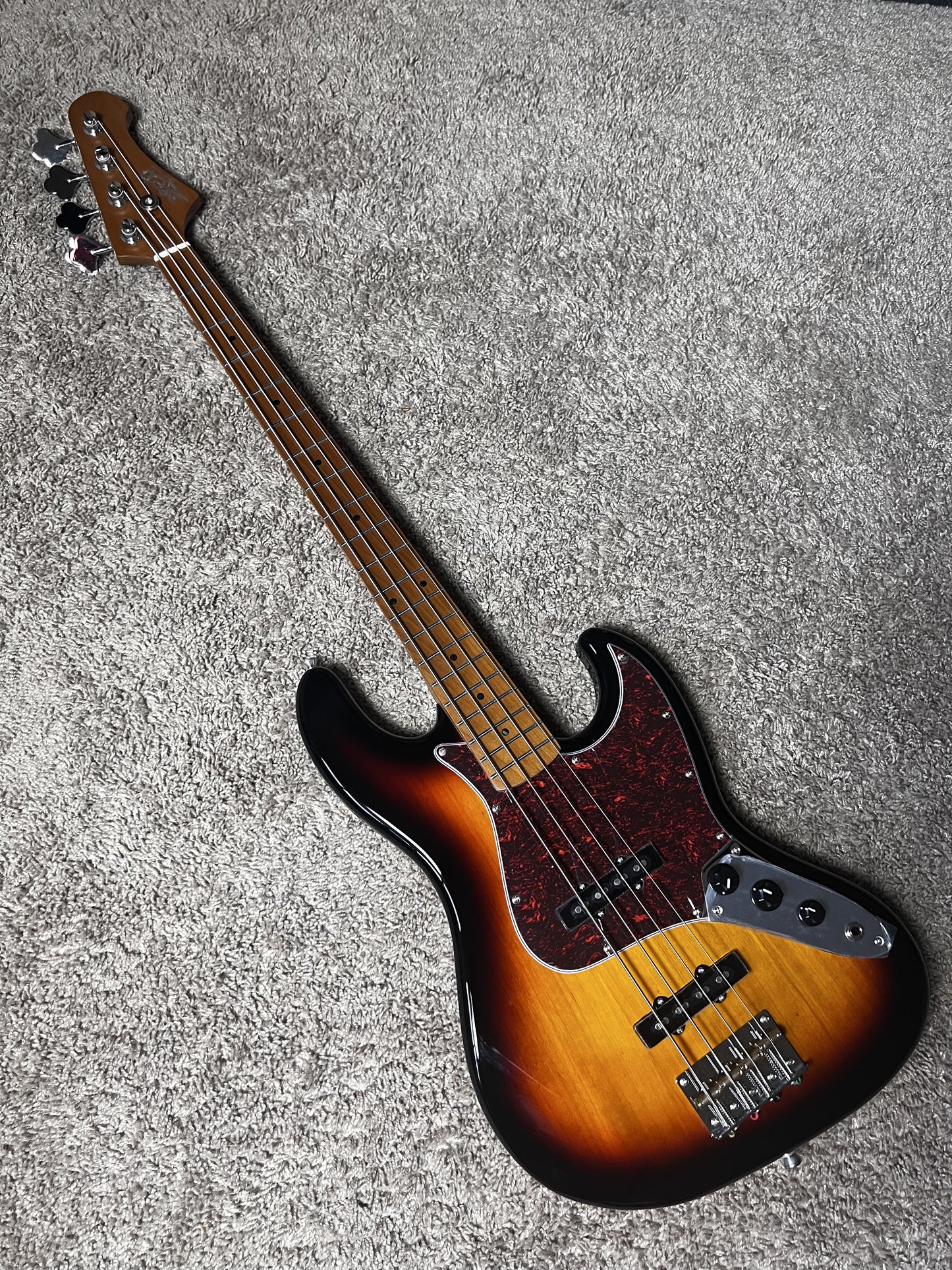 Electric Bass Jet Guitars JJB300 SB Sunburst Jazz Bass Free Setup