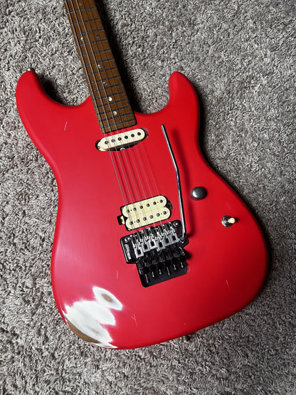 Electric Guitar Jet Guitars JS850 Relic FR Red Relic Free Setup B-STOCK