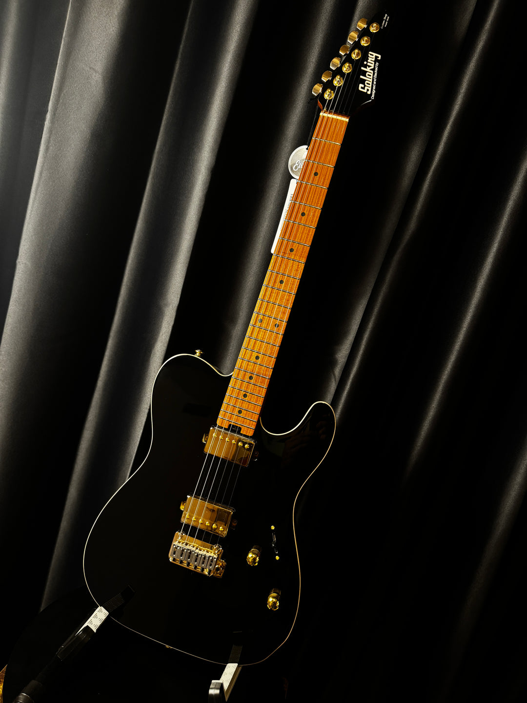 Electric Guitar Soloking MT-1 Modern HH MKII In Black Beauty With Roasted Neck And Gold Hardware