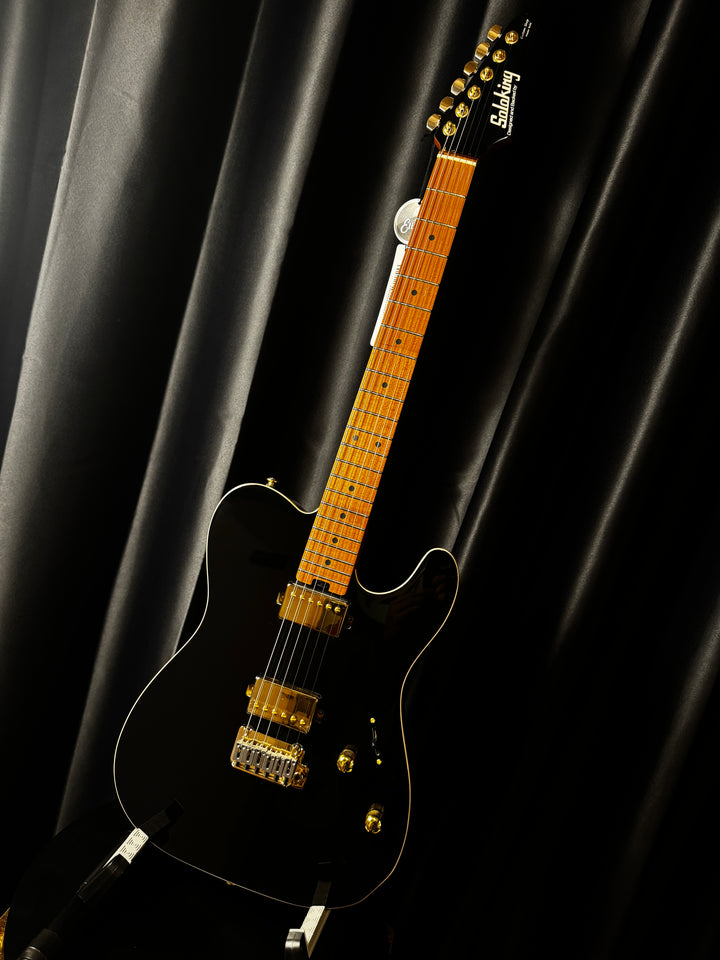 Electric Guitar Soloking MT-1 Modern HH MKII In Black Beauty With Roasted Neck And Gold Hardware