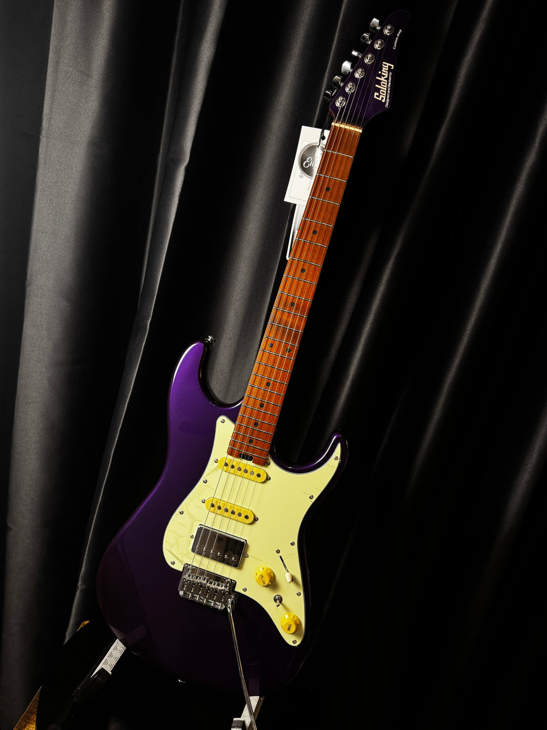 Electric Guitar Soloking MS-1 Classic MKII In Purple Sparkle With Roasted Maple Neck And Fb