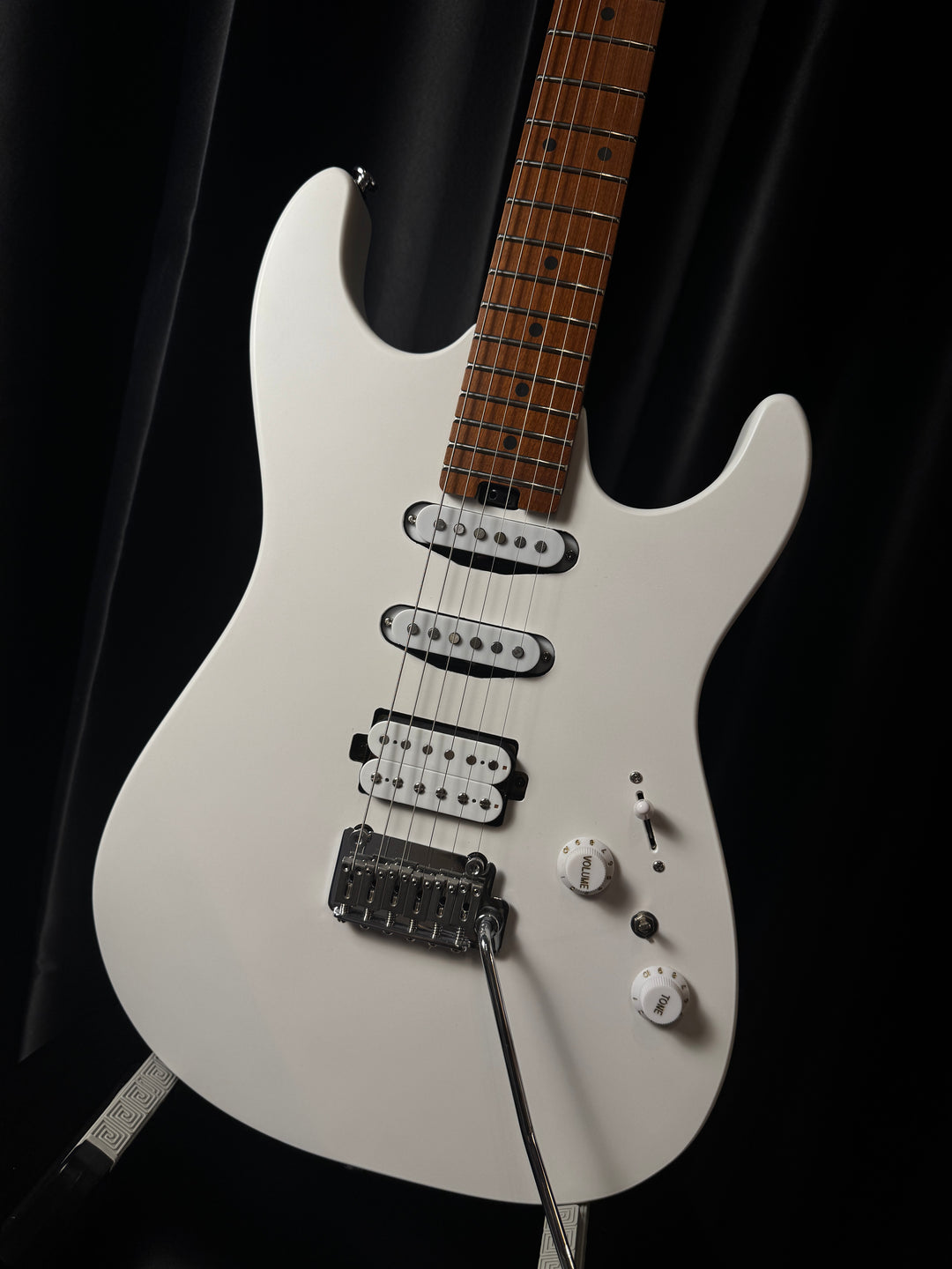 Electric Guitar Soloking MS-1 Custom 22 HSS Flat Top In Satin White Matte