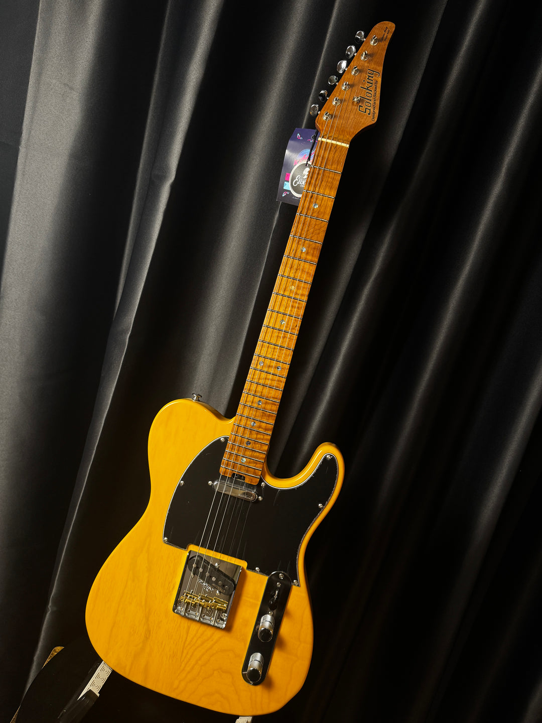 Electric Guitar Soloking MT-1 Ash Fmn With Roasted Flame Neck In Butterscotch Blonde Nafiri Special Run Jescar