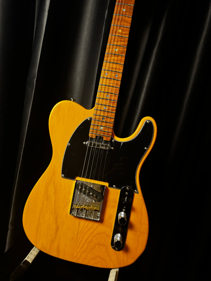 Electric Guitar Soloking MT-1 Ash Fmn With Roasted Flame Neck In Butterscotch Blonde Nafiri Special Run Jescar