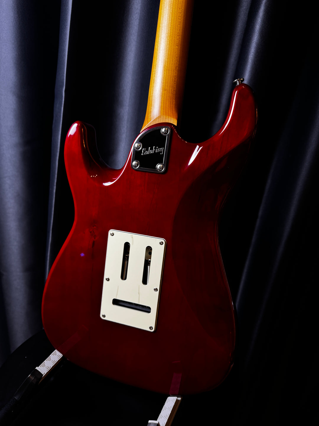 Electric Guitar Soloking MS-11 Classic MKII in Transparent Red with Roasted Maple FB and 5A Flame Top Nafiri Special Run