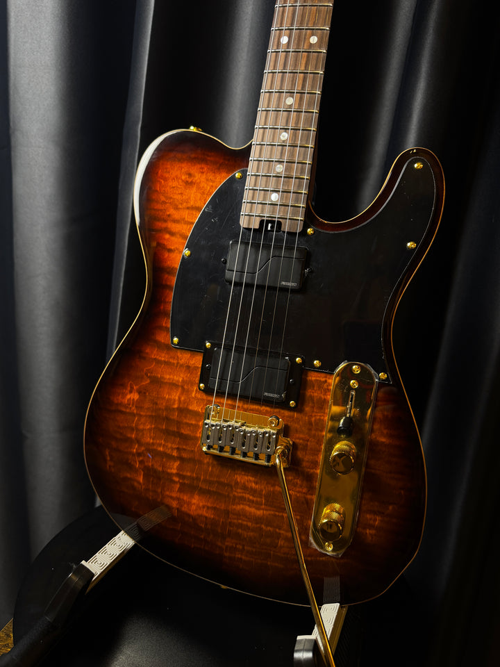 Electric Guitar Soloking MT-1 Fm 22 Deluxe HH Mod Fishman Fluence In Shaded Edgeburst