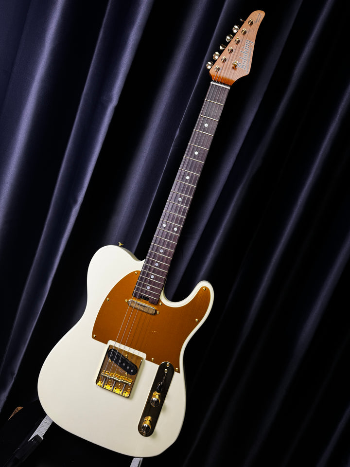 Electric Guitar Soloking MT-1G Elite In Vintage White With Gold Hardware Nafiri Special Run
