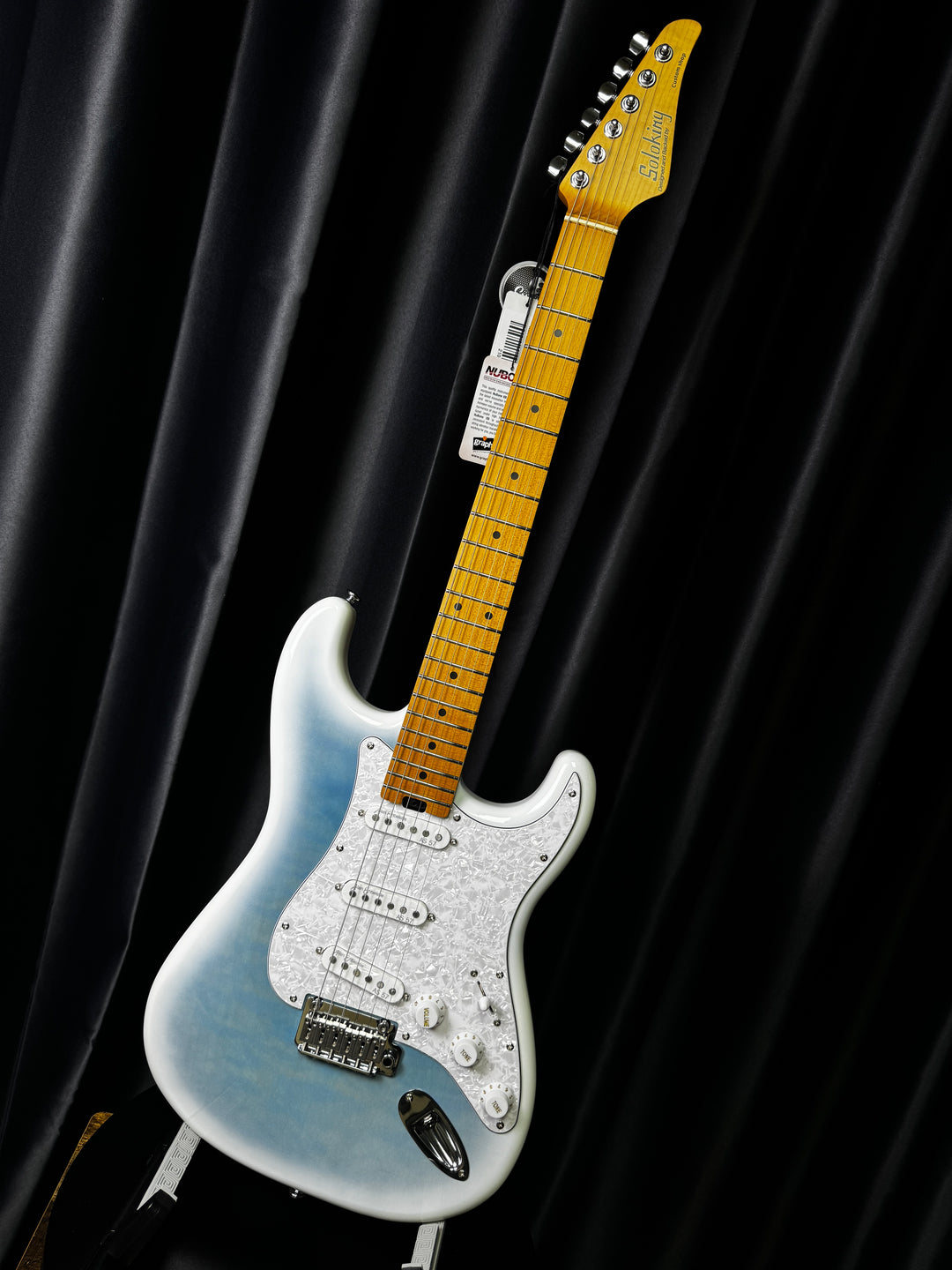 Electric Guitar Soloking MS-1 Classic SSS Quilt in Marble Blue Burst