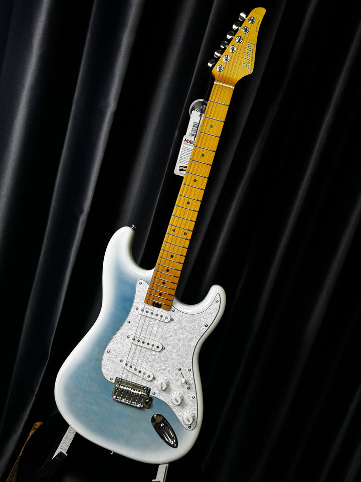 Electric Guitar Soloking MS-1 Classic SSS Quilt in Marble Blue Burst