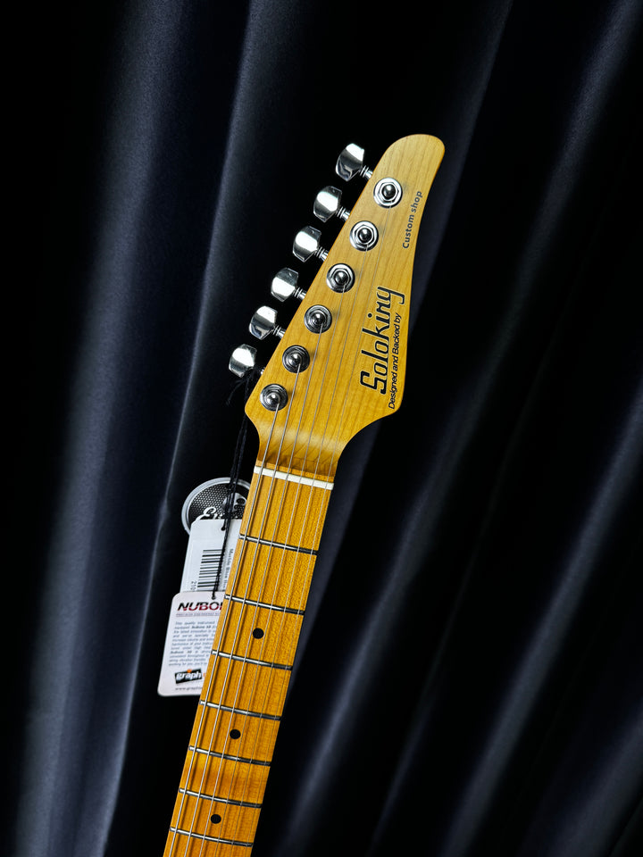 Electric Guitar Soloking MS-1 Classic SSS Quilt in Marble Blue Burst