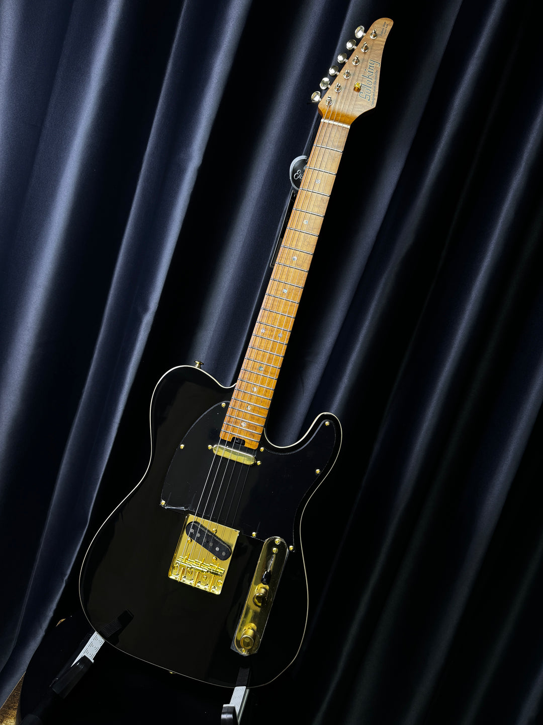 Electric Guitar Soloking MT-1G Fm With Roasted Flame Neck In Black Beauty Nafiri Music Special Run