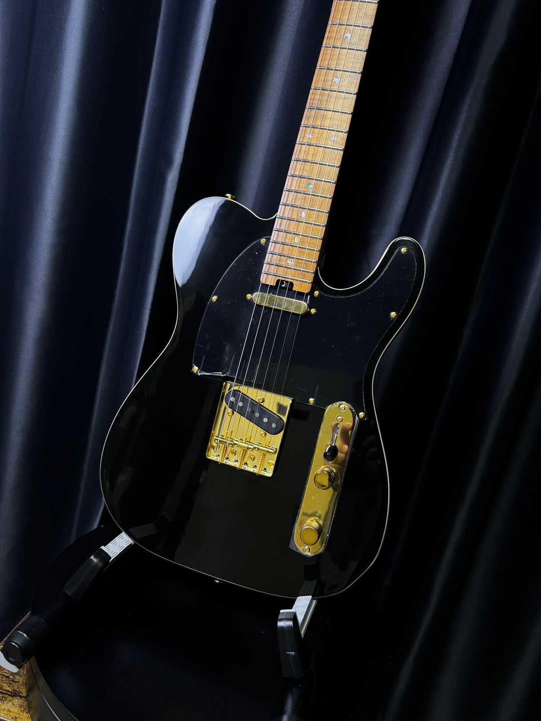 Electric Guitar Soloking MT-1G Fm With Roasted Flame Neck In Black Beauty Nafiri Music Special Run