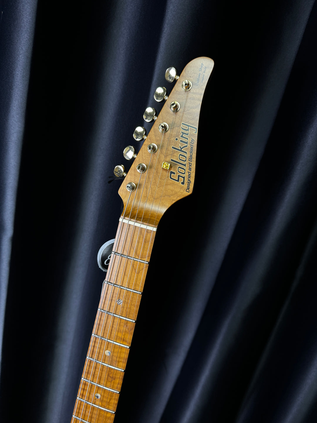 Electric Guitar Soloking MT-1G Fm With Roasted Flame Neck In Black Beauty Nafiri Music Special Run