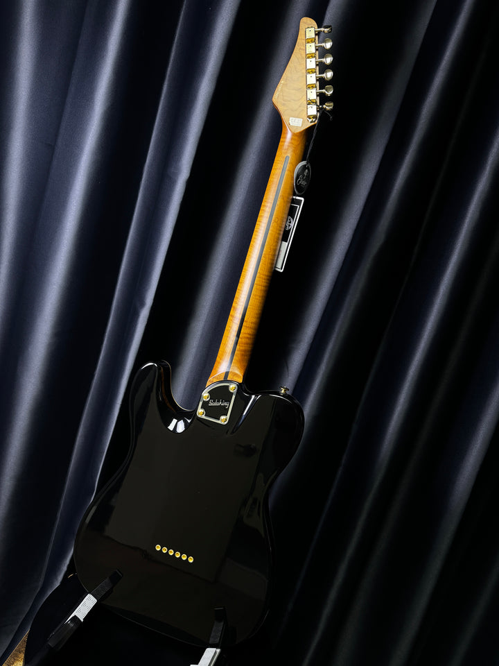 Electric Guitar Soloking MT-1G Fm With Roasted Flame Neck In Black Beauty Nafiri Music Special Run