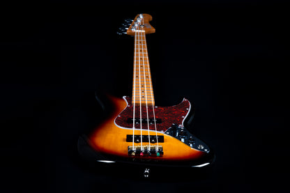 Electric Bass Jet Guitars JJB300 SB Sunburst Jazz Bass Free Setup