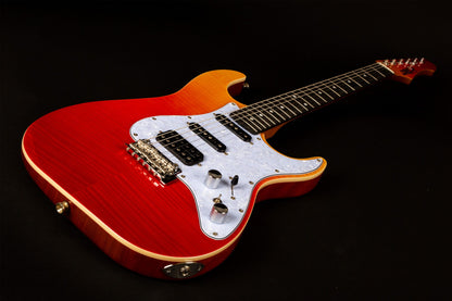 Electric Guitar Jet Guitars JS600 TRS Transparent Red Free Setup