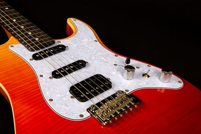 Electric Guitar Jet Guitars JS600 TRS Transparent Red Free Setup