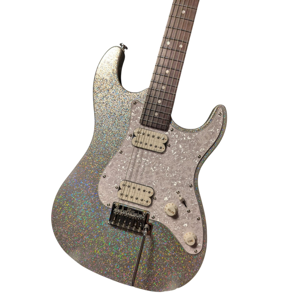 Electric Guitar Keipro Ks-Deluxe-Sparkle HH MSV Include Gig Bag